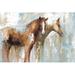 Ebern Designs Horse Pals Framed Painting Canvas, Solid Wood in Brown/Gray | 8 H x 12 W x 1.25 D in | Wayfair 8CB4AD8D64384BF3A136044F007E1A29
