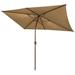 Arlmont & Co. Shushma 120" x 78" Rectangular Market Umbrella w/ Crank Lift Counter Weights Included in Brown | 80 H x 120 W x 78 D in | Wayfair