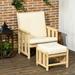 Winston Porter Sebrenia Outdoor Lounge Chair Wood in Brown | 35.5 H x 28.75 W x 29.25 D in | Wayfair F2B3605D58BF4A06B6EA94317217CDC0