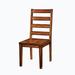 Wenty Tobacco Oak Finish Industrial Style Kitchen Set Of 2 Dining Chairs Ladder Back Chairs Dining Room Furniture Wood in Brown | Wayfair