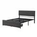 Red Barrel Studio® Storage Bed Metal Platform Bed w/ A Big Drawer Metal in Gray | 44.2 H x 62.8 W x 83.2 D in | Wayfair