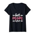 Damen Best Mom Ever From Best Daughter Son Mom Kids Mother's Day T-Shirt mit V-Ausschnitt