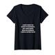 Damen I DON'T KNOW THE SECRET TO HAPPINESS BUT I'VE NIEVER BEEN SAD T-Shirt mit V-Ausschnitt
