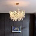 Lustres led luxe moderne, 60cm cristal d'or pour les intérieurs de la maison cuisine chambre fer art branche d'arbre lampe lampe créative lumière 85-265v