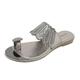 Femme Chaussons Tongs Bohème Pantoufles de plage Vacances Plage Talon Plat Bohême Vacances Polyuréthane Mocassins Noir Champagne Gris