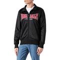 Lonsdale Men's POLKERRIS Tricot Jacke, Black/Dark Red/Silver Grey, L