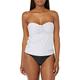 Catalina Damen Bandeau Badeanzug Tankini-Oberteil, Weiss/opulenter Garten, Large