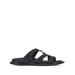 Gancini Leather Sandals - Black - Ferragamo Flats