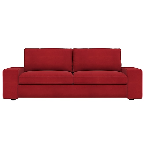 Samt-Sofa-Bezug für 3-Sitzer einfarbige gestepptes Samtüberzüge Image