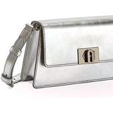 Furla Women's Zoe Silver Leather Shoulder Handbag - White