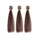 Doll Wig Fake Hair DIY Straight Wefts for Manual Ponytail High Temperature Wire Miss Baby 3 PCS