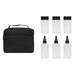 Outoloxit Portable Camping Spice Organizer Spice Jar Bag with 6 Empty Bottles Travel Spice Set Camping Spice Container with Storage Bag Black