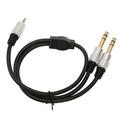 Dual 3.5mm to 6.35mm Y Splitter Cable Professional 3.5 mm to 6.35 mm Jack Sound Cable for Guitar Theater Equipment Speakers