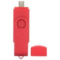 2 in 1 U Stick Micro USB Flash Drive USB2.0 OTG U Disk Smart Phone Supplies CW10040 Red