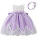 Fesfesfes 2 Piece Dress Set Toddler Girls Mesh Dress Bowknot Birthday Party Dress Gown Long Dresses Headband Suit Saving Sale
