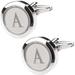 Mens Classic Stainless Steel Initial Cufflinks 26 Alphabet Initial Letter Cufflinks Business Wedding Shirts A-Z