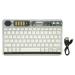 10in Transparent Wireless Bluetooth Keyboard Multi Device Connect Backlight Ultra Thin Tablet Keyboard for Laptops Phones White