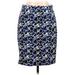 J. by J.Crew Casual Skirt: Blue Jacquard Bottoms - Women's Size 8