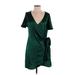 Dress Forum Casual Dress - Wrap: Green Dresses - New - Women's Size Small