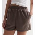 Brown Jogger Shorts New Look