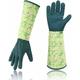 Gardening Rose Leather Gloves Women Extended Pro Gloves Rose Garden Pruning for Mother and Grandmother Gardening Gifts (Blue) Denuotop