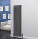 Traderad Elliptical Tube Steel Anthracite Vertical Designer Radiator 1600mm H x 354mm W Double Panel - Central Heating