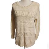 American Eagle Outfitters Sweaters | American Eagle Crewneck Ivory Knit Sweater | Color: Cream | Size: S