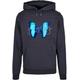 Kapuzensweatshirt MERCHCODE "Merchcode Herren Butterfly Blue Basic Hoody" Gr. XXL, blau (navy) Herren Sweatshirts