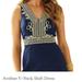 Lilly Pulitzer Dresses | Lilly Pulitzer Aveline V-Neck Shift Dress | Color: Blue/Gold | Size: 4