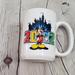 Disney Dining | Disneyland 3d Mug Mickey Mouse Castle Spellout | Color: Blue/White | Size: Os