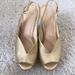 Jessica Simpson Shoes | Gorgeous Jessica Simpson Gold Wedges Size 7 1/2 | Color: Gold | Size: 7.5