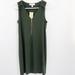 Michael Kors Dresses | Michael Kors I Dress Olive Green Ivy Stretch Shift Gold Zipper Xs Nwt | Color: Gold/Green | Size: Xs