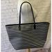 Kate Spade New York Bags | Kate Spade Shore Street Sailing Black White Stripe Tote Bag Purse & Wristlet | Color: Blue/White | Size: Os