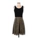 Apt. 9 Casual Dress - Fit & Flare: Brown Leopard Print Dresses - Women's Size X-Small