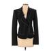 Rachel Roy Signature Wool Blazer Jacket: Short Black Print Jackets & Outerwear - Women's Size 2