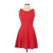 Divided by H&M Casual Dress - A-Line: Red Solid Dresses - Women's Size 12