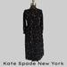 Kate Spade Dresses | Kate Spade Black Long Sleeve Midi Dress With Pleated Skirt And Polka Dots - Sz 4 | Color: Black/Pink | Size: 4