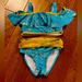 Disney Swim | Disney Brand Girls Jasmine Bathing Suit | Color: Blue/Gold | Size: 5/6