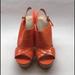 Nine West Shoes | New Orange Nine West Actout Wedge Cork Heel-Sz 7.5 | Color: Orange | Size: 7.5