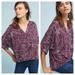 Anthropologie Tops | Akemi + Kin Anthropologie Burgundy Plum Tie Sleeve Dolman Floral Top Blouse S | Color: Purple/Red | Size: S