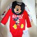 Disney One Pieces | Mickey Mouse Disney Onesies.Red And Grey, 3pc. Set | Color: Black/Gray | Size: 3-6mb