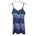 American Eagle Outfitters Dresses | American Eagle Women 6 Blue/ Purple Chevron Cutout Detail Fit & Flare Sun Dress | Color: Blue/Purple | Size: 6