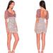 Free People Dresses | Free People Tessa Floral Print Ruched Dress Gray Storm Combo Nwt Medium | Color: Gray | Size: M