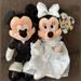 Disney Toys | Disney Mickey And Minnie 9-Inch Plush Wedding Set | Color: Black/White | Size: 9-Inch