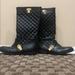 Michael Kors Shoes | Michael Kors Black Quilted Girls Boots | Color: Black/Gold | Size: 4g