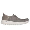 Skechers Men's Slip-ins: GO WALK Max - Halcyon Slip-On Shoes | Size 12.0 Extra Wide | Taupe | Textile/Synthetic | Vegan | Machine Washable