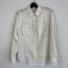 Michael Kors Tops | Michael Kors Gold Stripe White Shirt | Color: White | Size: 12