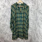 Free People Dresses | Free People Plaid Dress | Color: Green/Yellow | Size: Xs