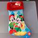 Disney Holiday | Merry Christmas Disney Mickey Mouse Minnie Mouse Stocking | Color: Blue/Red | Size: Os