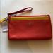 Coach Bags | Coach Large Colorblock Wristlet / Clutch, Nwt | Color: Orange/Yellow | Size: Os